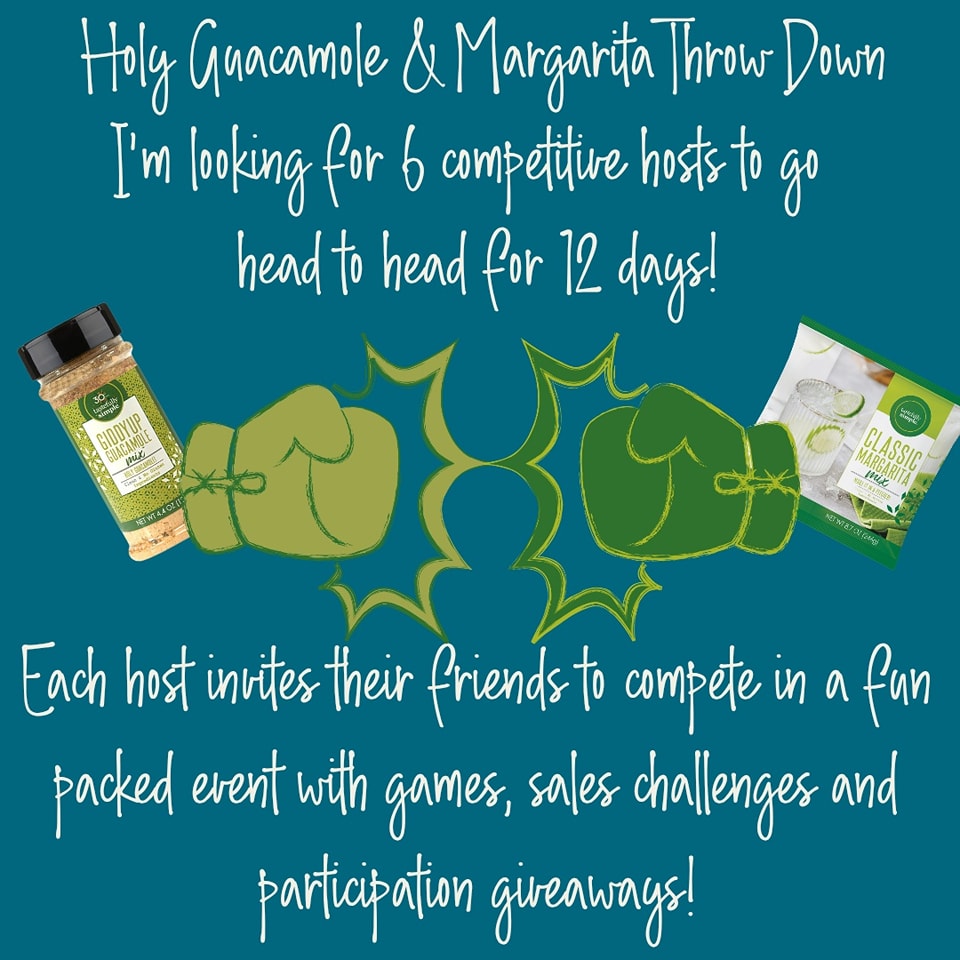 I am looking for 6 people to be hosts in a Holy Guacamole & Margarita Throw Down Mega Party!

Event to start Tuesday, May 6th!

🤔Who's in?